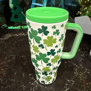 Green Shamrock Travel Mug